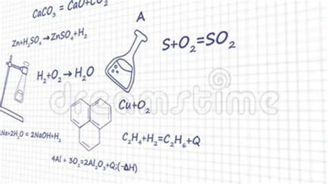 Chemistry Formulas on White Background Graphic Animation Stock Video - Video of education ...