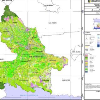 Land Use Map of Tulungagung Regency (Source: RTRW Tulungagung, 2012-2032) | Download Scientific ...