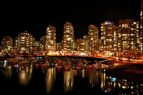 Vancouver Night Skyline | Facing west towards Vancouver's sk… | Flickr