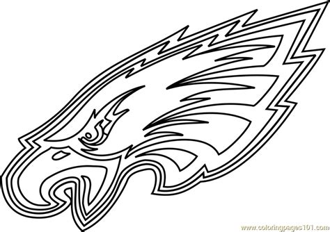 Philadelphia Eagles Logo Coloring Page for Kids - Free NFL Printable Coloring Pages Online for ...