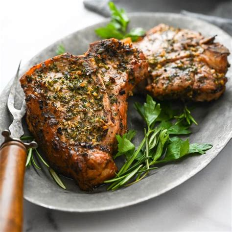 Grilled Veal Chops with Garlic Herb Crust | Recipe | Veal chop recipes ...