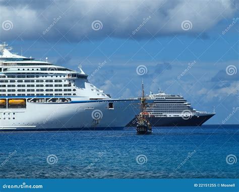 Cruise Ships Caribbean Royalty Free Stock Photo - Image: 22151255