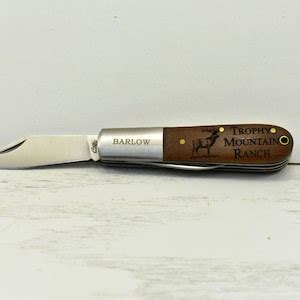 Custom Engraved Barlow Pocket Knife - Etsy