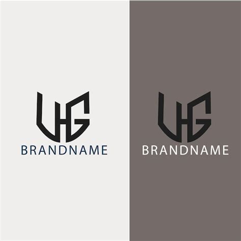 Premium Vector | Modern monogram initial letter uhg logo template