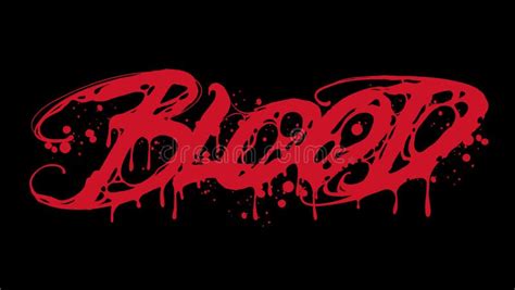 Blood single word on black stock vector. Illustration of background - 130456850