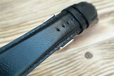 Custom Black Leather Watch Band Leather Watch Bands 16 18 19 | Etsy