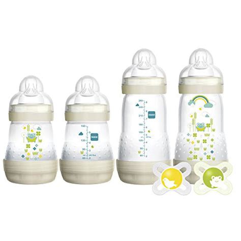 MAM Newborn Bottle Feeding Set - 4 Anti-Colic Bottles & 2 Newborn ...