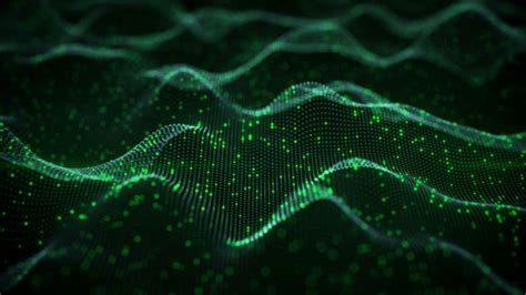 Glowing green neural network seamless loop 3D animation 4k (4096x2304) royalty free sto ...