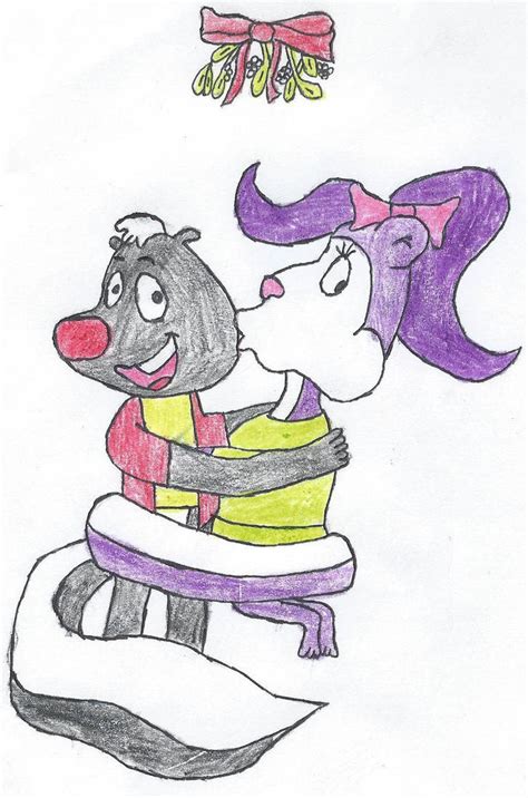 Fifi la Fume kissing Skunk by YakkoWarnerMovies101 on DeviantArt