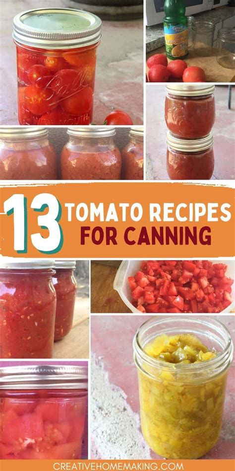 13 Tomato Recipes for Canning - Creative Homemaking