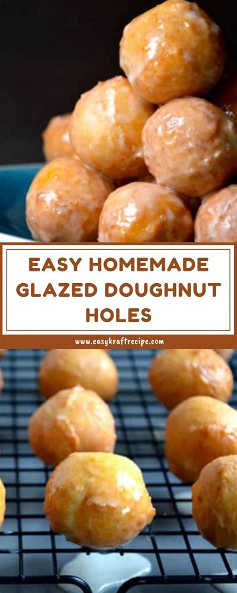 EASY HOMEMADE GLAZED DOUGHNUT HOLES in 2019 | Doughnuts, Dessert ...