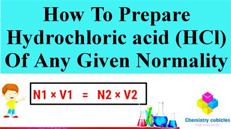 How To Prepare 1N And 0.5N Hydrochloric Acid(HCl)||Preparation Of ...