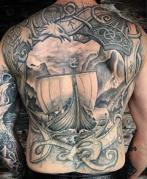 Viking Backpiece tattoo by Jannicke Wiese-Hansen @nidhoggtattoo Bergen, Norway. | Backpiece ...