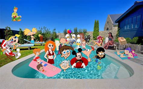 Cartoon Pool Party by brunobear7 on DeviantArt