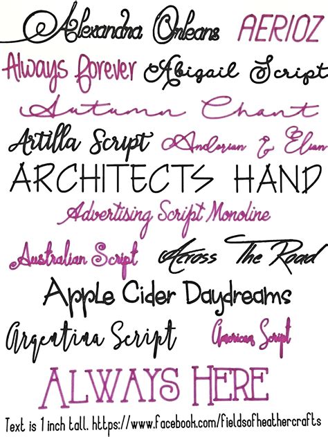 Fields Of Heather: Free Fonts For Writing With Cricut - With Fine Line Markers