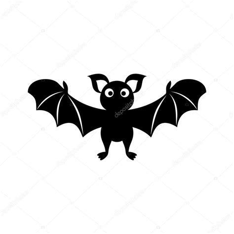 Cute bat silhouette icon — Stock Vector © blumer-1979 #82098474