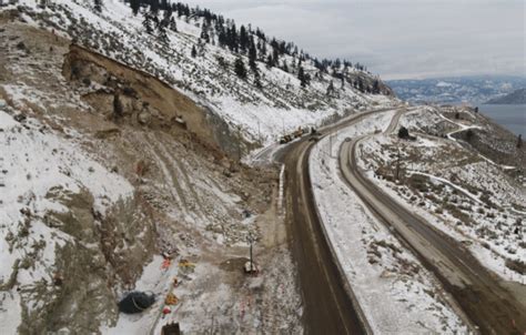 Cleanup underway at rock slide site near Summerland on Highway 97 ...