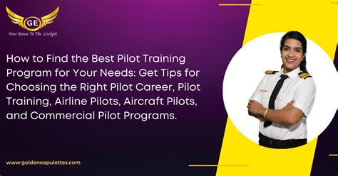 How to Find the Best Pilot Training Program for Your Needs: Get Tips for Choosing the Right ...