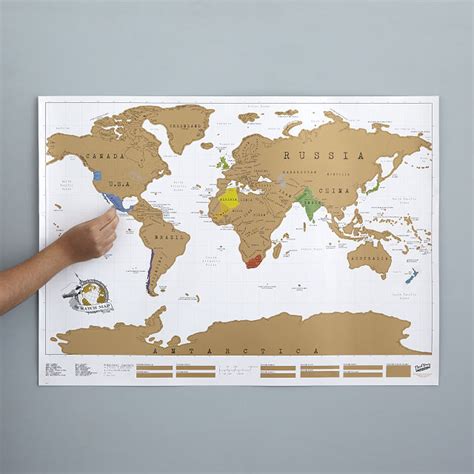 Uncommon Goods | Scratch Map | scratch off world, world poster