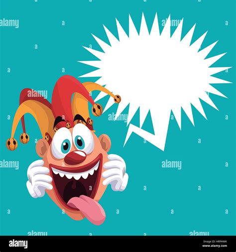 funny jester bubble speech Stock Vector Image & Art - Alamy