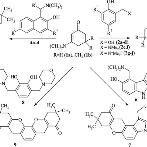 Scheme 2. Synthesis of xanthene derivatives. R ¼ R 1 ¼ R 2 ¼ H (3a); R ...