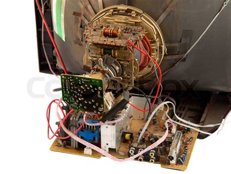 Repair of old TV isolated | Stock Photo | Colourbox