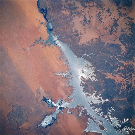 Lake Nasser And The Aswan Dam Photograph by Nasa/science Photo Library - Fine Art America