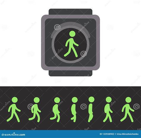 Pedestrian Traffic Light Animation Stock Vector - Illustration of graphic, street: 133938902