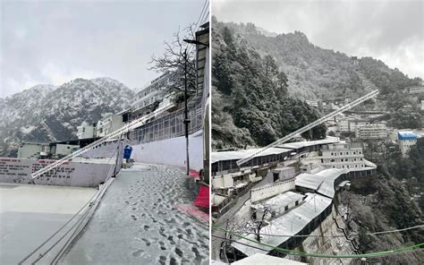 Mata Vaishno Devi Shrine Experiences Its First Snowfall, Jammu-Srinagar ...