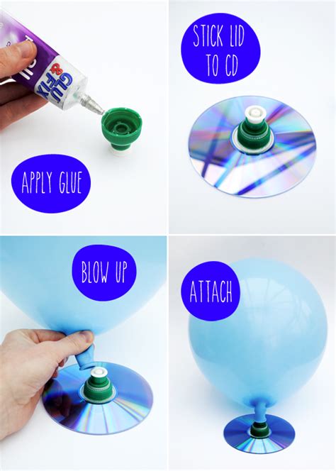 Quick craft for kids // Balloon hovercraft