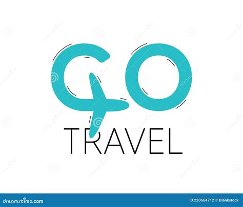 Go Travel Logo Vector Design. Vacation Tour Icon with Airplane. Go ...