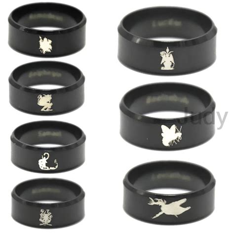 1pcs/lot The seven princes of hell ring seven deadly sins symbol satan Mammon Samael Leviathan ...