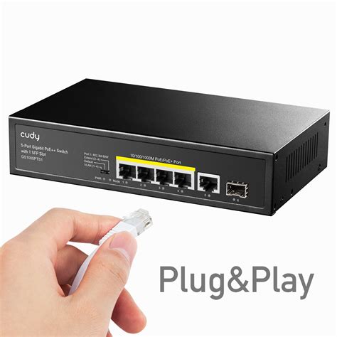 5-Port Gigabit PoE+ Switch with 1 SFP Slot, Model: GS1005PTS1-Cudy: WiFi, 4G, and 5G Equipments ...