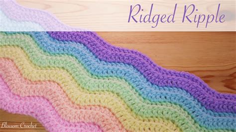 Simple Crochet: Ridged Ripple Blanket / Scarf - Crocheted World