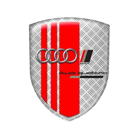 Audi Shield Emblem Sport Grey Sport Line Steel | Domed Emblems ...