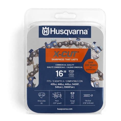 Husqvarna 16-in 66 Link Replacement Chainsaw Chain in the Chainsaw ...