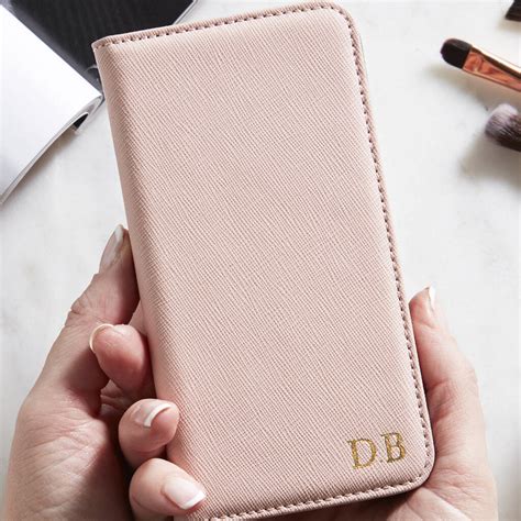 Personalised Leather Flip Phone Case By Koko Blossom