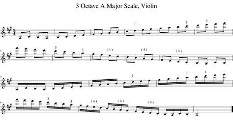 3 Octave A Major Scale, Violin - YouTube