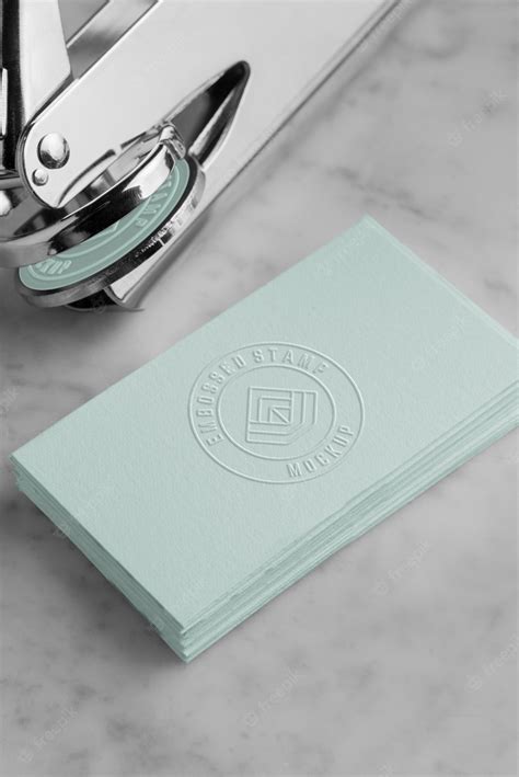 Premium PSD | Metal stamp embossed logo mockup