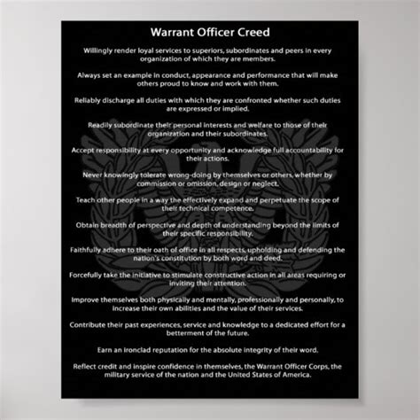 Chief Warrant Officer Creed Poster | Zazzle.com