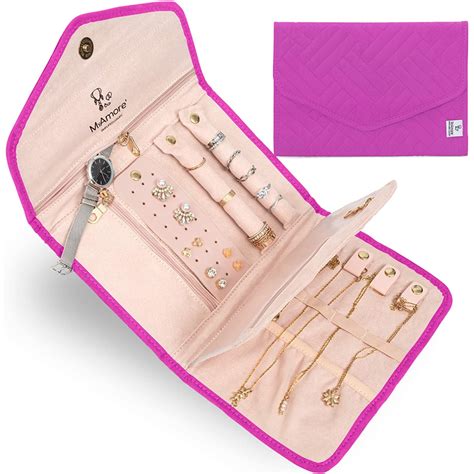 Buy MyAmore' Travel Jewelry Organizer - Roll Foldable Jewelry Case ...