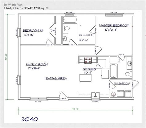 20X40 Barndominium Floor Plans