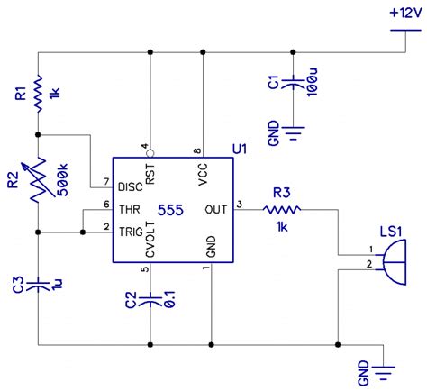 Astable 555 Timer Circuit