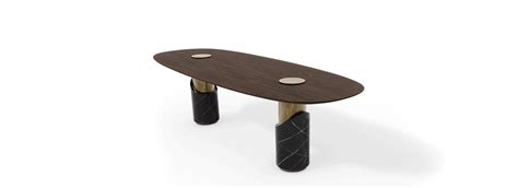 Breve II Oval Dining table | Caffe Latte Home