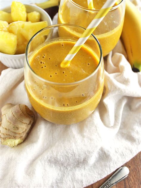 Pineapple Ginger Turmeric Smoothie - Robust Recipes