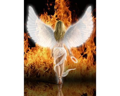 Fallen Angel Poster. Original Wall Art Print of a Sexy Female Angel ...