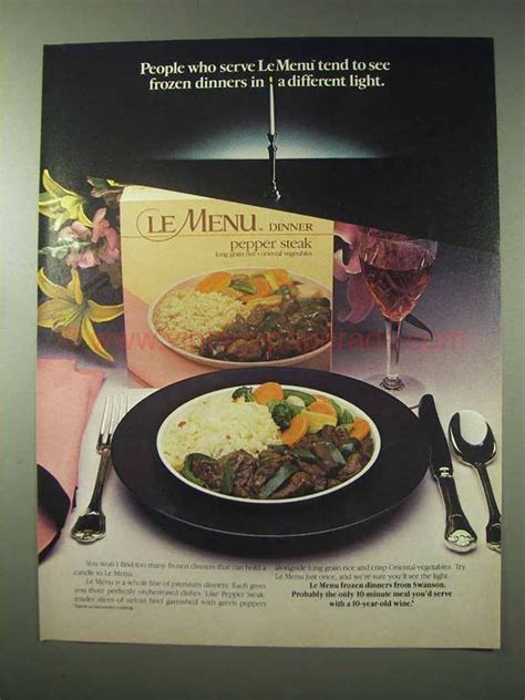 LeMenu 1980's fancy tv dinner | Frozen dinners, Retro recipes, Tv dinner