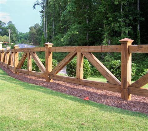 Horse Fence - Modern Design 2 | Fence landscaping, Wood fence design ...