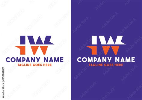 Letter IW logo design vector template, IW logo Stock Vector | Adobe Stock