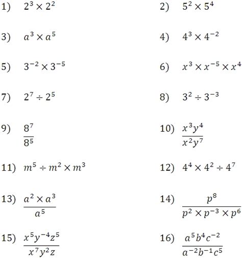 27 Basic Exponents Worksheets ~ learning worksheetds kids